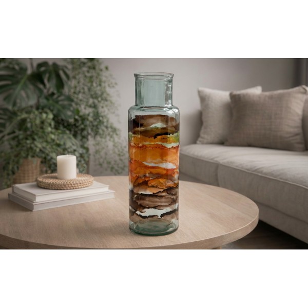 Butelka dekoracyjna 45 cm Watercolor brązowa F2042