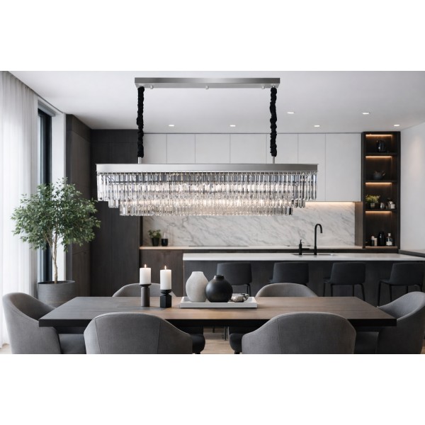 Lampa wisząca kryształowa Monk Chrome 33291/15