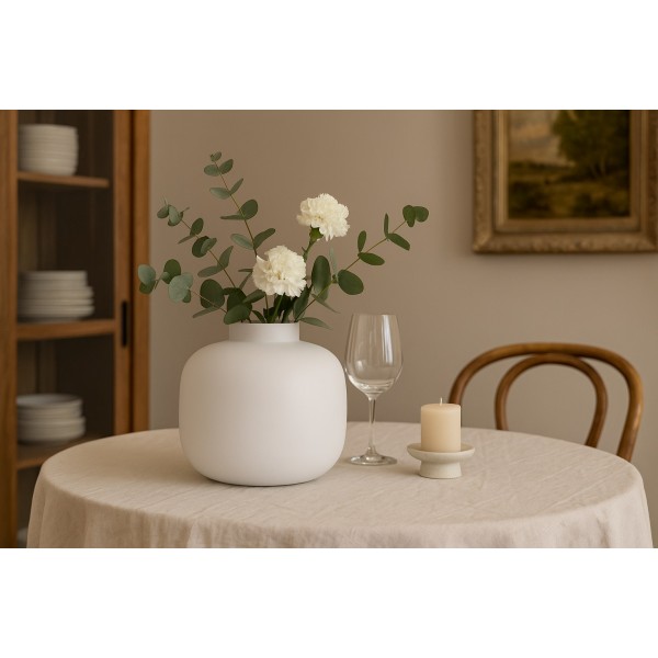 Wazon szklany 21 5 cm biały Asa Glass