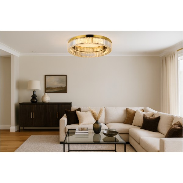 Plafon kryształowy SPARK TOP 60 DIMM gold 5784