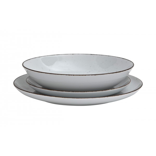 Komplet talerzy dla 6 osób City biały 18 el.