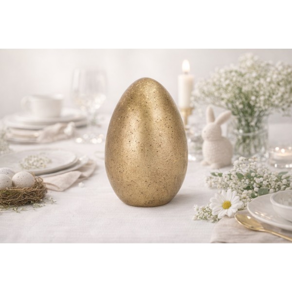 Ozdoba Jajko złote 17 cm GJ0023