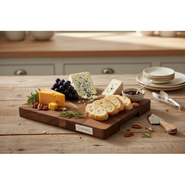 Deska do krojenia i serwowania 33x25 cm akacjowa Starke Pro