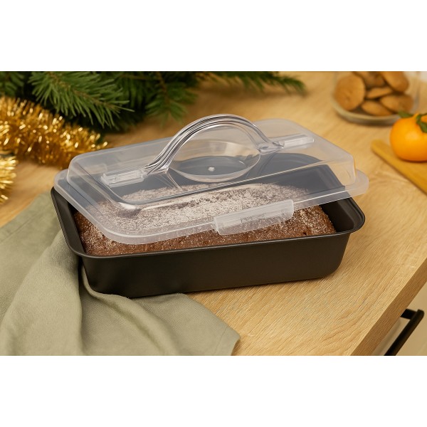 Blacha nieprzywieralna z pokrywą 32 5x22 5x5 cm IDEAL