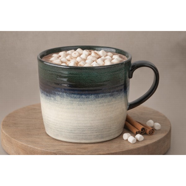 Duży Kubek ceramiczny 1 L Ombres Turquoise