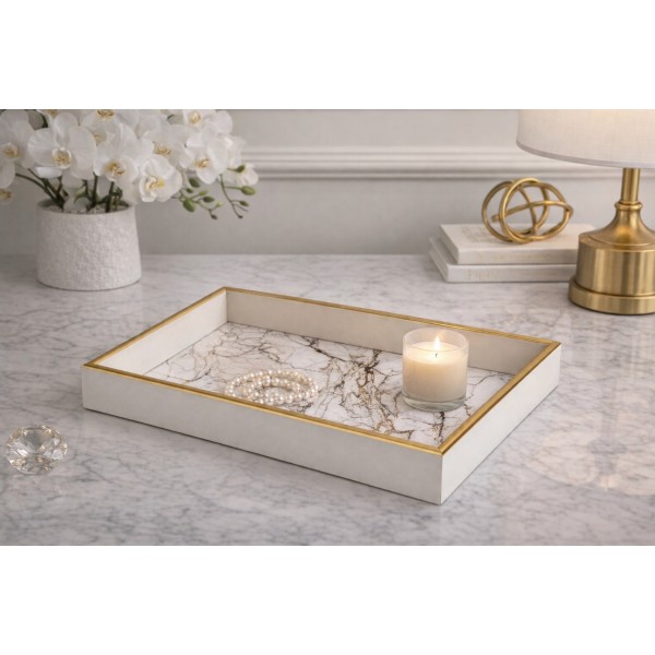 Taca dekoracyjna 35x25x4 cm Calacatta Gold 172011