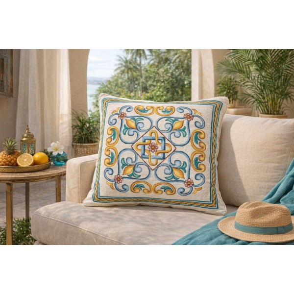 Poszewka dekoracyjna 45x45 cm Lima Gobelinowa Premium Zamek