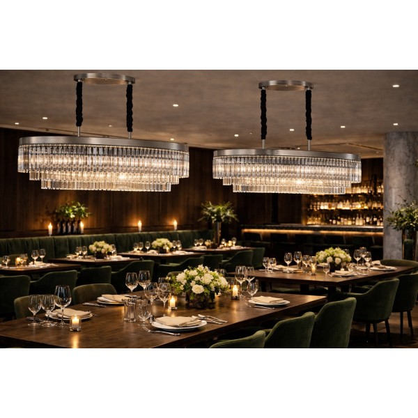 Lampa wisząca kryształowa Monk Chrome 33291/9