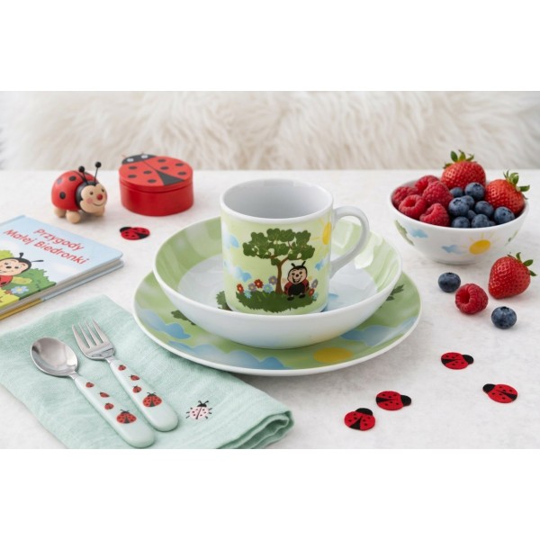 Zestaw naczyń dla dzieci Biedronki porcelanowy