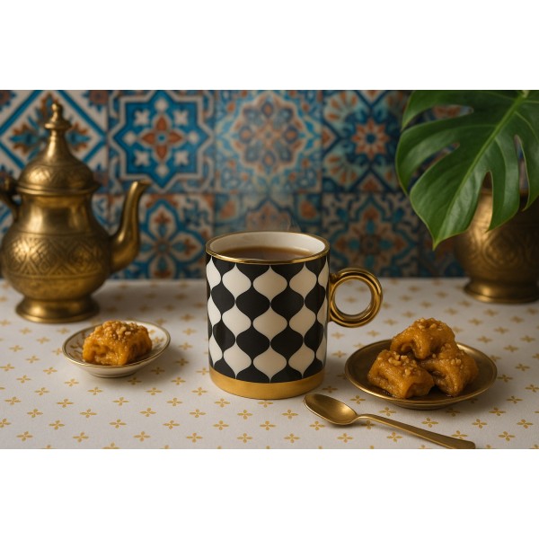 Kubek porcelanowy 350 ml Gold Dream dek. III wysoki