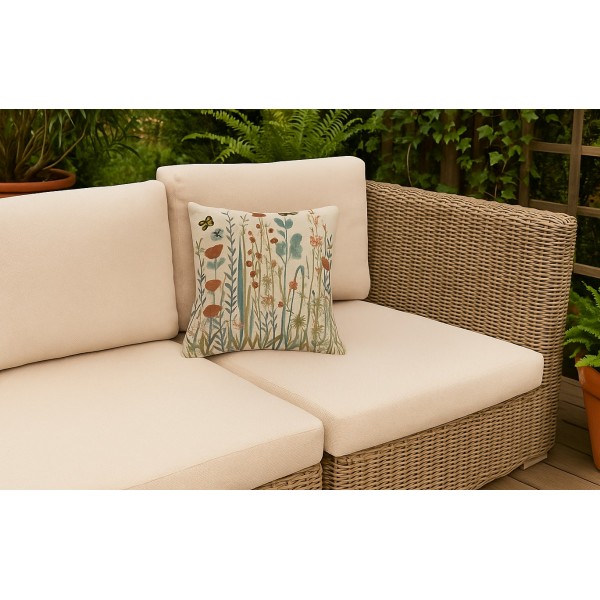 Poszewka dekoracyjna 45x45 cm Łąka jasna 6204