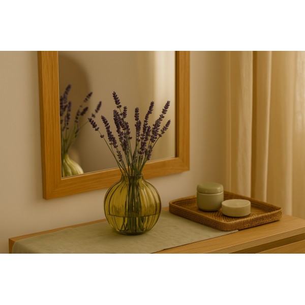 Wazon szklany 15 5 cm optyk oliwka