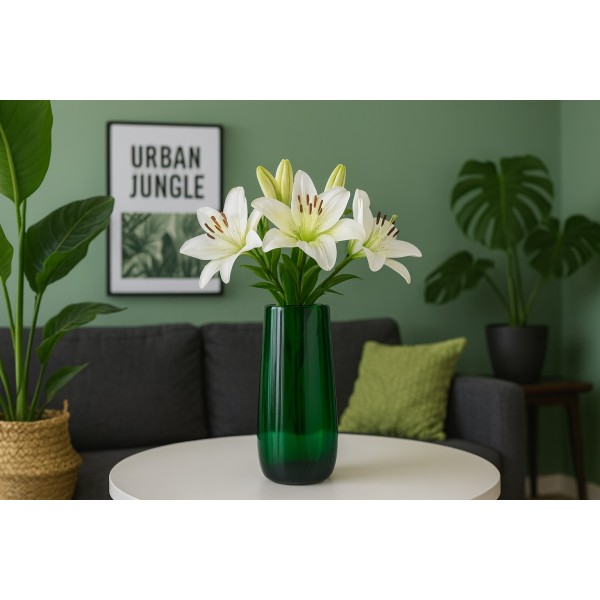 Wazon szklany 37 cm zielony Asa Glass