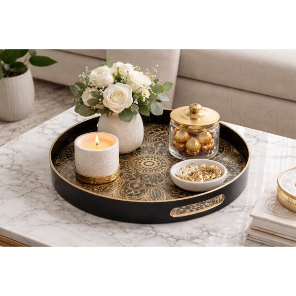 Taca dekoracyjna 34 5 cm Mandale Tulum