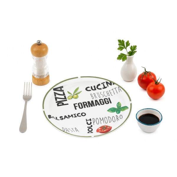 Talerz do pizzy 30 5 cm Zielony brzeg MPL