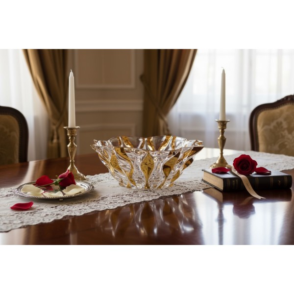 Kryształowa misa 30 5 cm Samba Opera Gold
