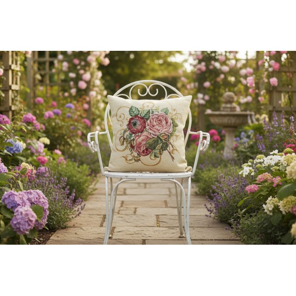 Poszewka dekoracyjna 45x45 cm Bukiet róż