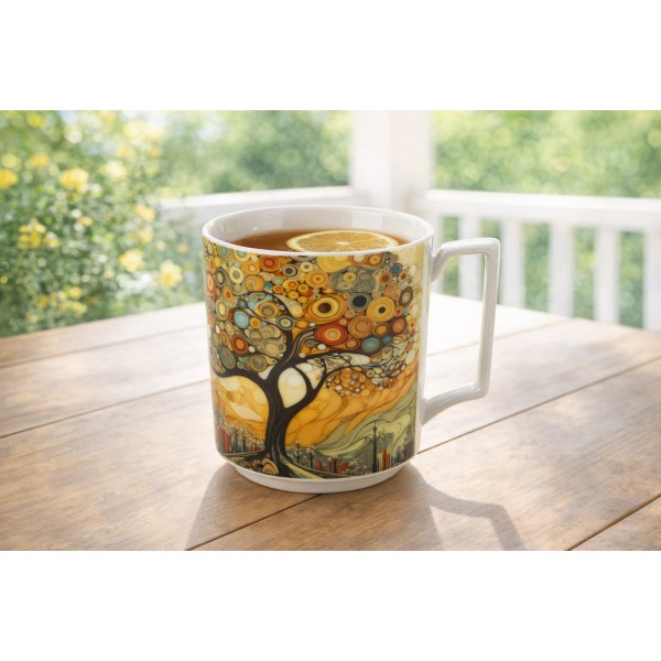 Duży kubek porcelanowy 750 ml Modern Tree