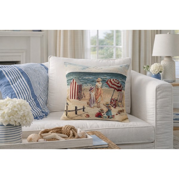 Poszewka dekoracyjna 45x45 cm Plaża Gobelinowa Premium