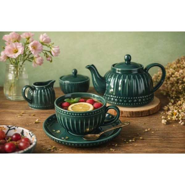 Filiżanka 250 ml ze spodkiem MOSAIQUE OLIVE