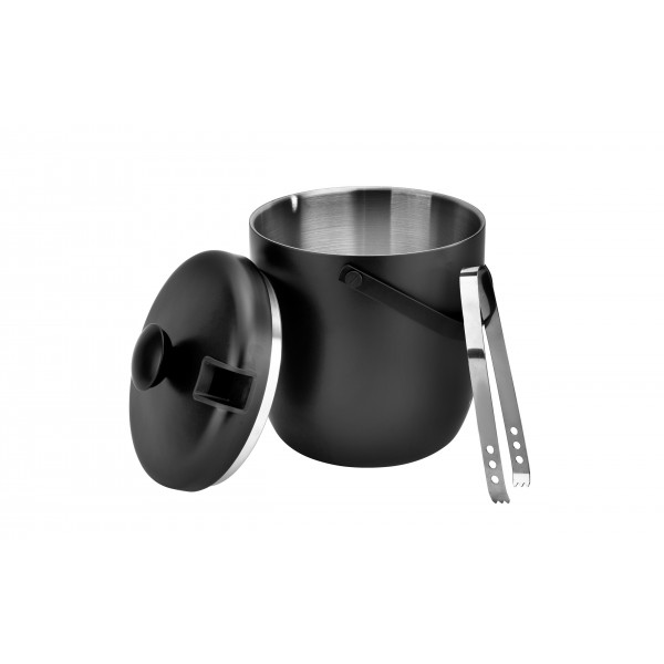 Wiaderko do lodu ze szczypcami Oris 2 8 l czarne