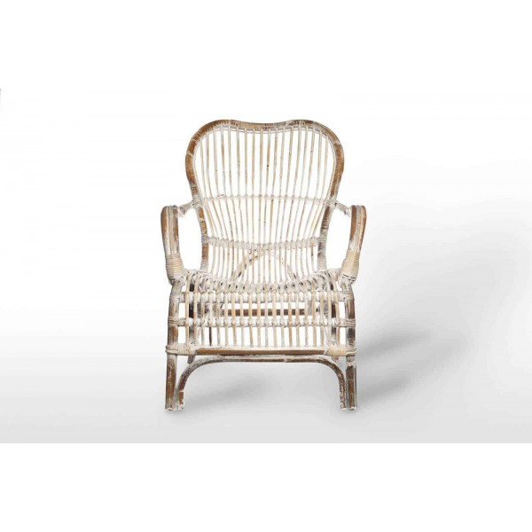 Fotel rattanowy Cannes Biały