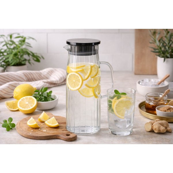 Dzbanek szklany 1 2 L La Banda z pokrywką