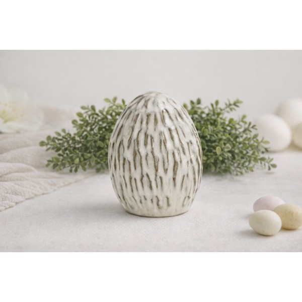 Ozdoba Jajko 9 4 cm beżowe GJ0059