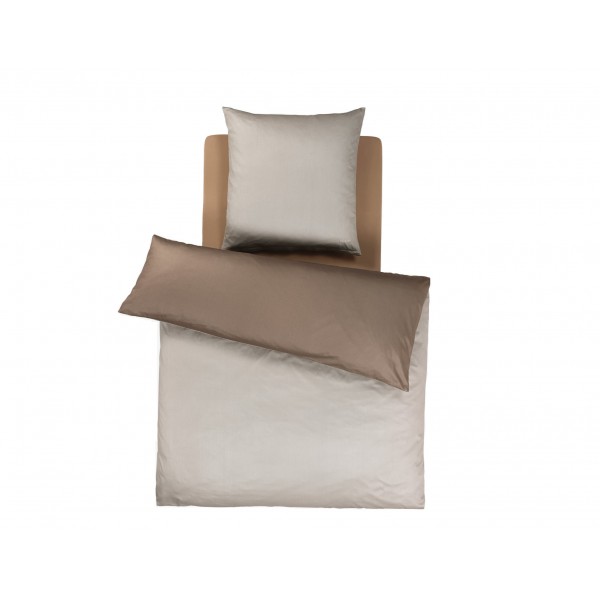 Pościel satynowa 155x200 cm Micro Pattern 4040-7 beżowa