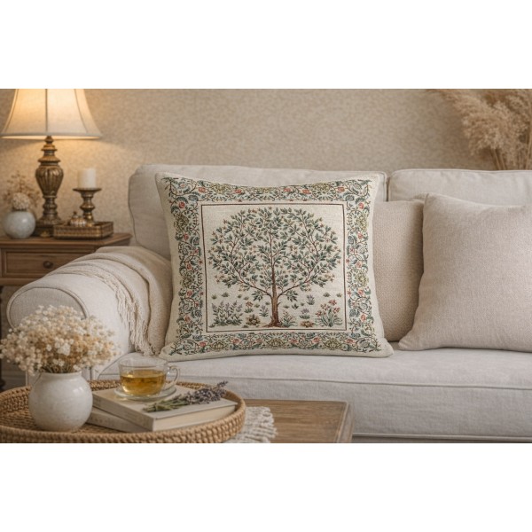 Poszewka dekoracyjna 45x45 cm Drzewo Życia Gobelinowa Premium