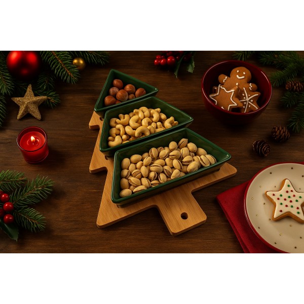 Komplet do serwowania przystawek Choinka