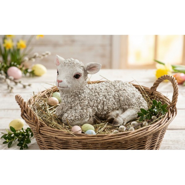 Baranek dekoracyjny wielkanocny 22 cm Dekor-Pap GJ0152 z tworzywa