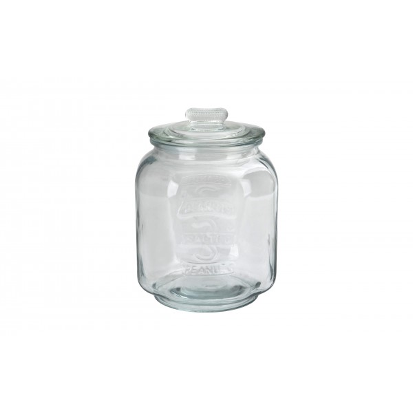 Słój 3 4 L z napisem i pokrywą szklaną 9846