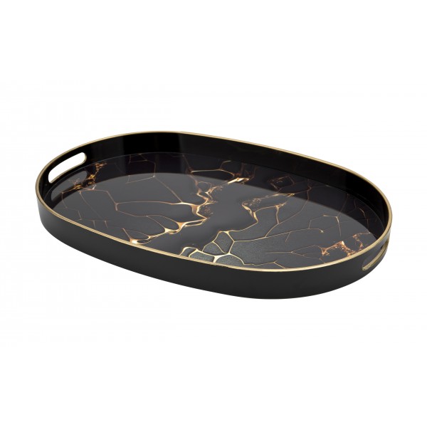 Taca dekoracyjna 44x29 5x3 5 cm owalna duża Tulum