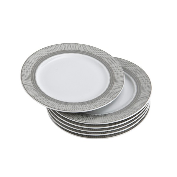 Komplet 6 talerzy deserowych 17cm Amaro Silver