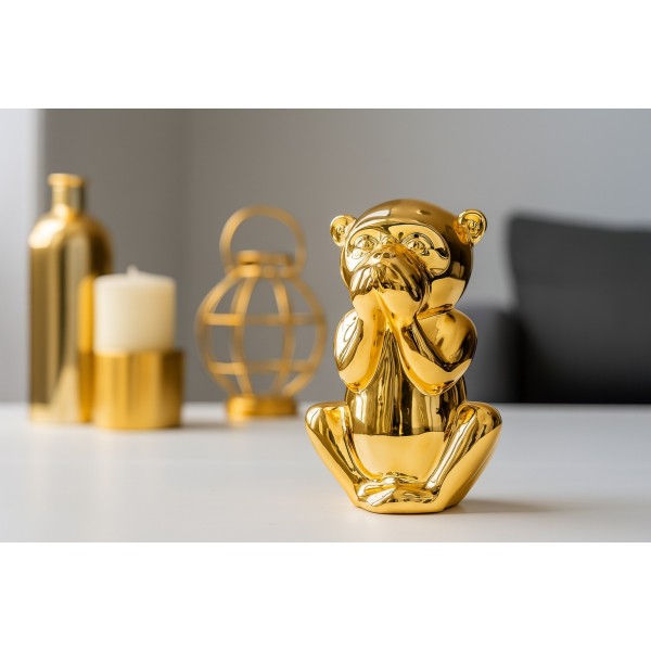 Skarbonka ceramiczna Małpka Usta złota