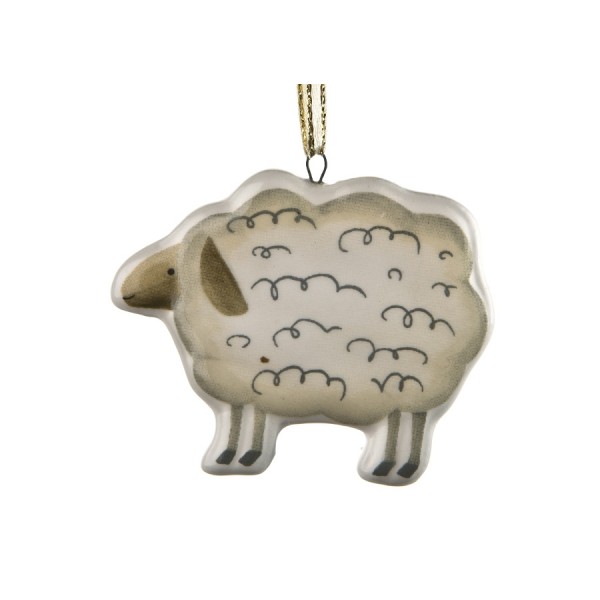 Ozdoba wielkanocna Owieczka zawieszka ceramiczna