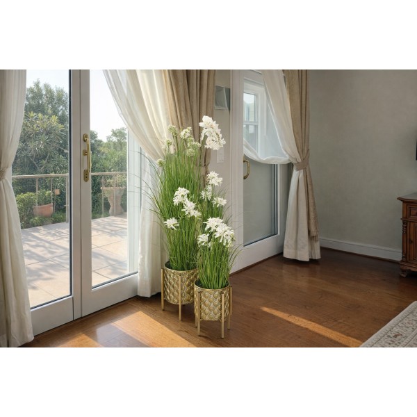 Sztuczna roślina Lilia Pajęcza 70x30x30 cm Hymenokallis