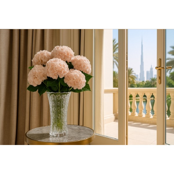 Wazon kryształowy 30 5 cm gwiazdki Bohemia Hand Made