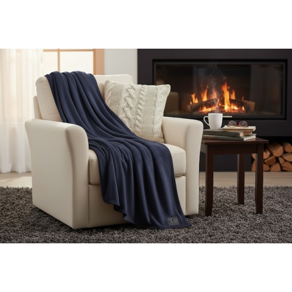 Koc 150x200 Kuschelsoft 3638-660 granatowy