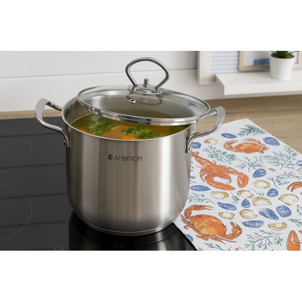 Garnek wysoki z pokrywką 1 75 L Petite