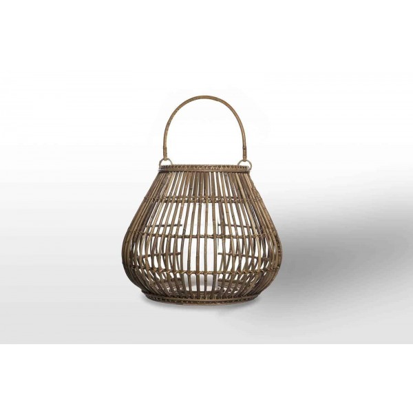 Lampion rattanowy Caen Gray 64 cm