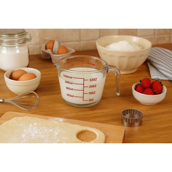 Dzbanek miarowy pojemnik szklany 1L