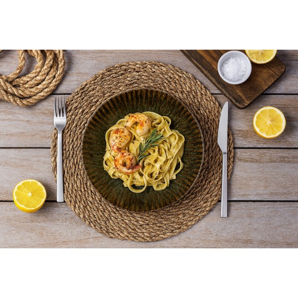 Talerz głęboki 22 3 cm Jade Stoneware zielony