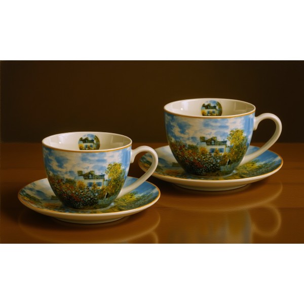 Zestaw 2 filiżanek do espresso 110 ml + spodki The Artist’s Garden at Vétheuil