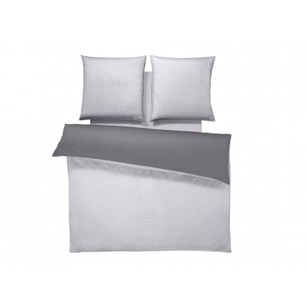 Pościel satynowa 200x220 cm Micro Pattern 4040-9 srebrna