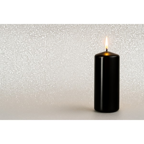 Świeca klubowa 15 cm czarny lakier KL-5 150/58