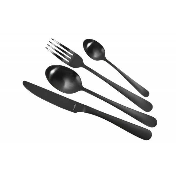 Zestaw sztućców Austin 24 szt. czarne