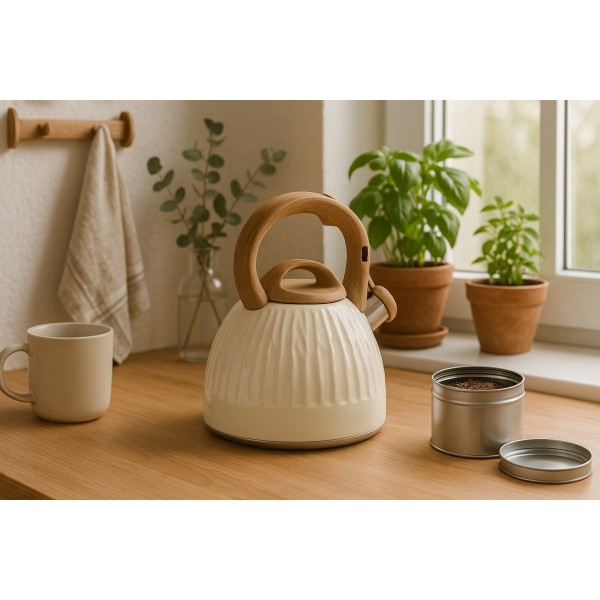 Czajnik tradycyjny 3 L Yantar krem nierdzewny