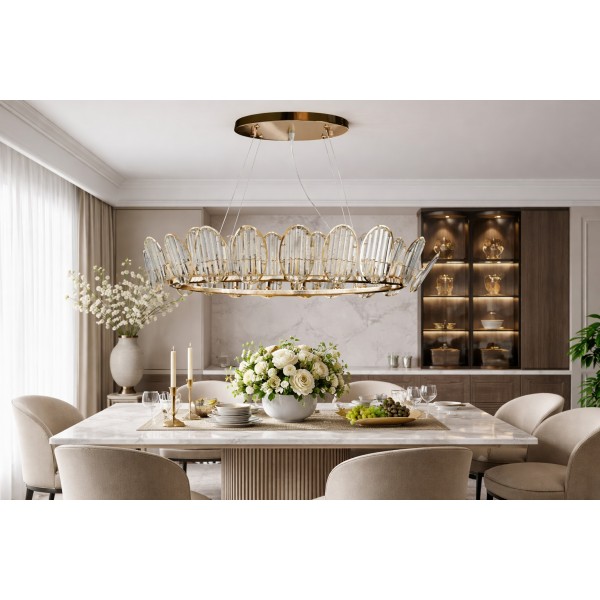 Lampa wisząca kryształowa Butterfly 60267/18 oval.